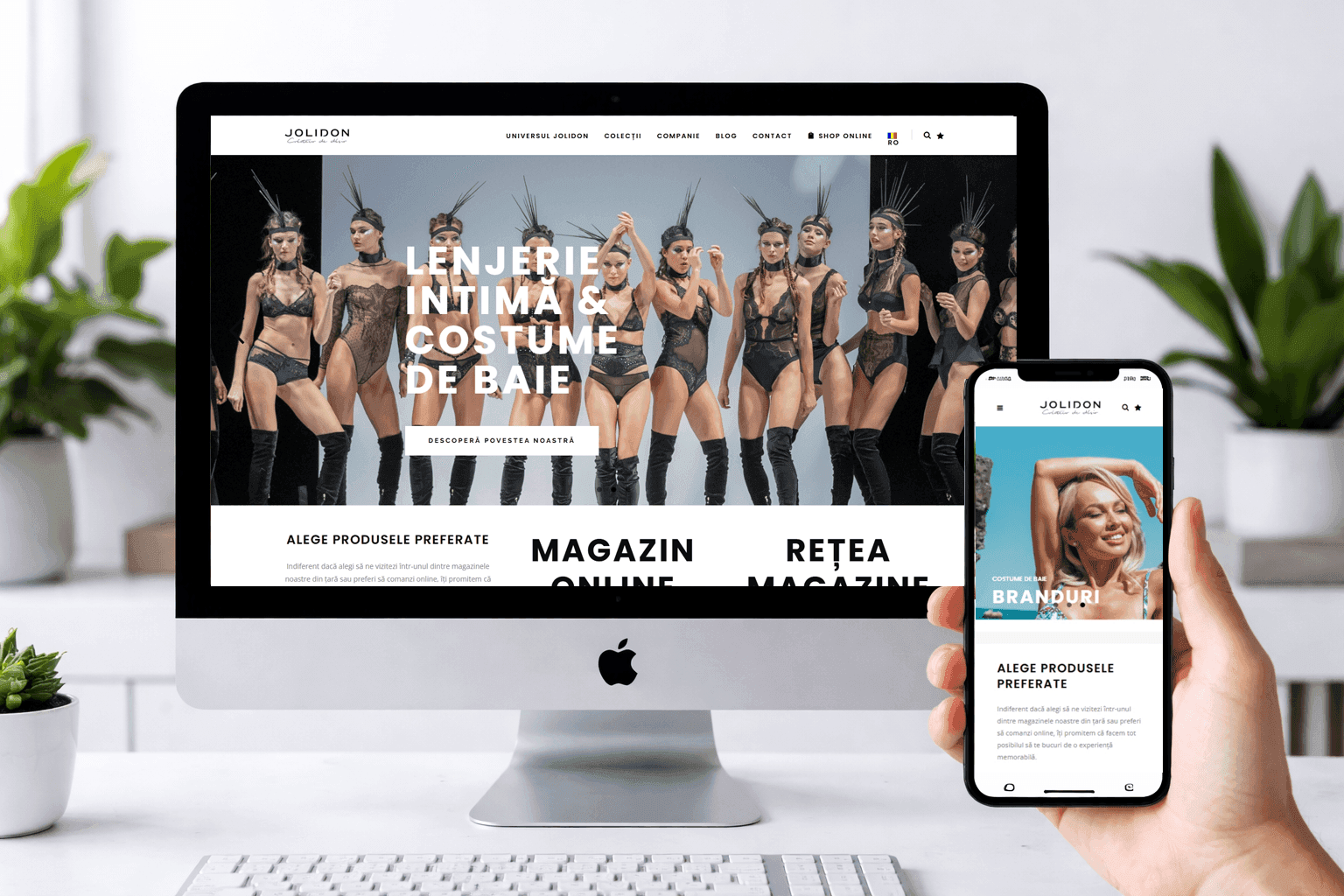 Jolidon Webshop — Magento E-Commerce mit Produktdarstellung und internationalem Vertrieb